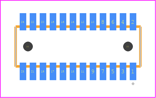 CLE-112-01-G-DV-A - SAMTEC PCB footprint - Other - Other - CLE-112-01-X-DV-A