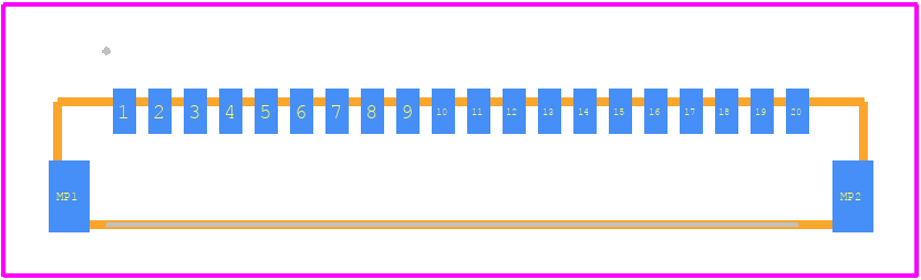 DF52-20S-0.8H(21) - Hirose PCB footprint - Other - Other - DF52-20S-0.8H(21)-1
