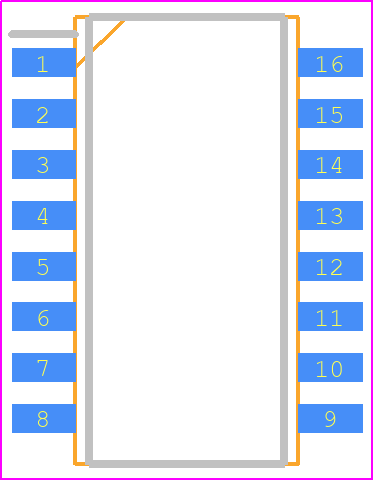 SOMC16014K70GEA - Vishay PCB footprint - Small Outline Packages - Small Outline Packages - SOMC16