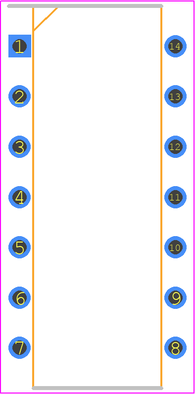MDP14034K70GD04 - Vishay PCB footprint - Dual-In-Line Packages - Dual-In-Line Packages - MPT-14