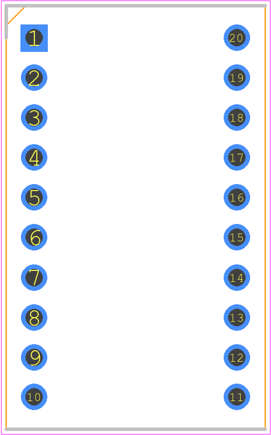 QD20D04 - TNK PCB footprint - Dual-In-Line Sockets - Dual-In-Line Sockets - QD20D04