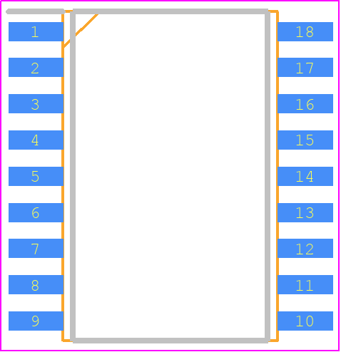 CY7C63813-SXC - Infineon PCB footprint - Small Outline Packages - Small Outline Packages - SOIC-18