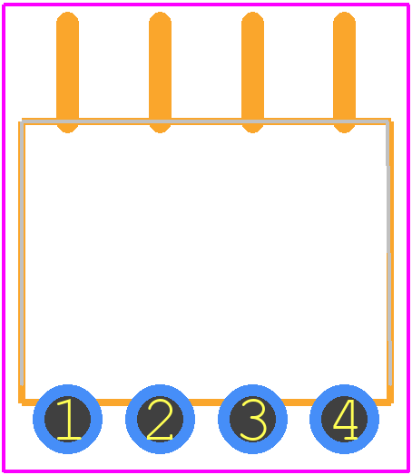 640455-4 - TE Connectivity PCB footprint - Other - Other - 640455-4-1