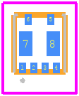 SP1255PUTG - LITTELFUSE PCB footprint - Other - Other - µDFN6 (1.8x2.0x0.55mm)