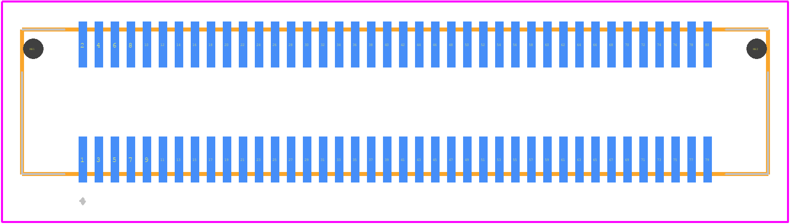 BSE-040-01-L-D-A - SAMTEC PCB footprint - Other - Other - BSE-040-01-L-D-A-2