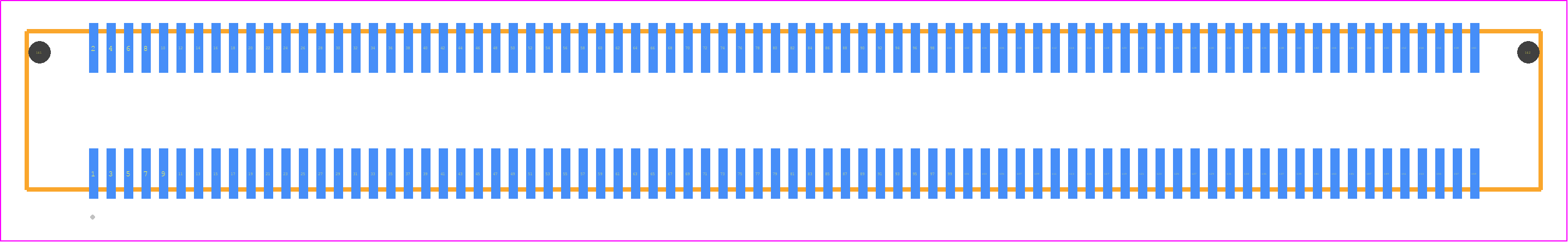 BSE-080-01-L-D-A - SAMTEC PCB footprint - Other - Other - BSE-080-01-X-D-A-TR
