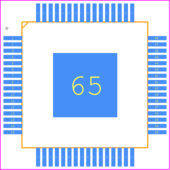 ADV7611BSWZ-P-RL - Analog Devices PCB footprint - Quad Flat Packages - Quad Flat Packages - SW-64-2