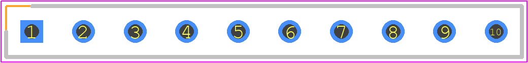 1814655-7 - TE Connectivity PCB footprint - Header, Vertical - Header, Vertical - 1814655-7