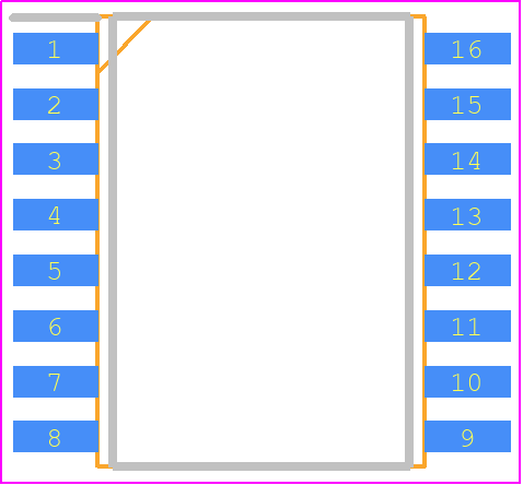 A25L016N-F - AMIC Technology PCB footprint - Small Outline Packages - Small Outline Packages - SOP16L