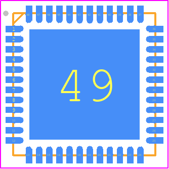 FT810Q-T - FTDI Chip PCB footprint - Quad Flat No-Lead - Quad Flat No-Lead - VQFN-48