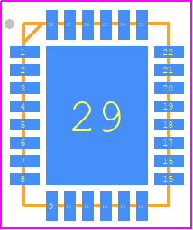MP6538GV-Z - Monolithic Power Systems (MPS) PCB footprint - Quad Flat No-Lead - Quad Flat No-Lead - qfn_28