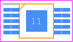 XTR111AIDGQT - Texas Instruments PCB footprint - Small Outline Packages - Small Outline Packages - DGQ0010D