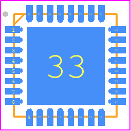 TRF37A32IRTVT - Texas Instruments PCB footprint - Quad Flat No-Lead - Quad Flat No-Lead - RTV(S-PWQFN-N32)_