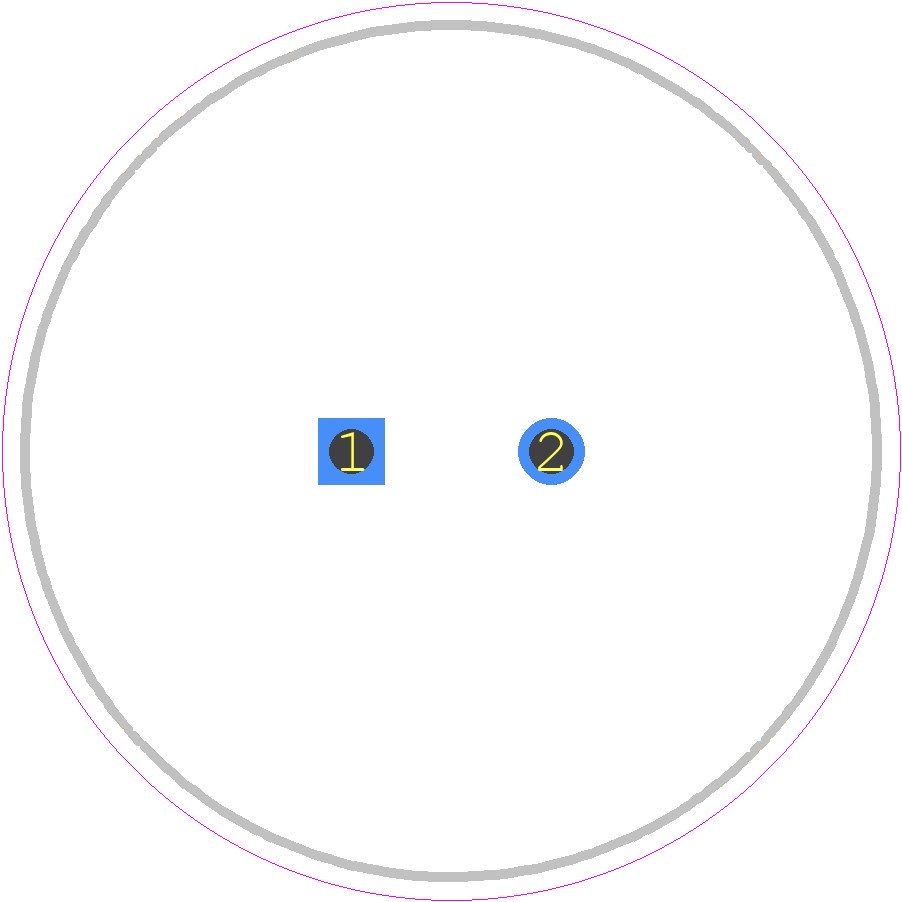 EEC-F5R5U105N - Panasonic PCB footprint - Capacitor, Polarized Radial Diameter - Capacitor, Polarized Radial Diameter - 21.5*8*21