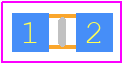 MCHP03W8F1002T5E - Multicomp Pro PCB footprint - Resistor Chip - Resistor Chip - MCHP03W8F1002T5E