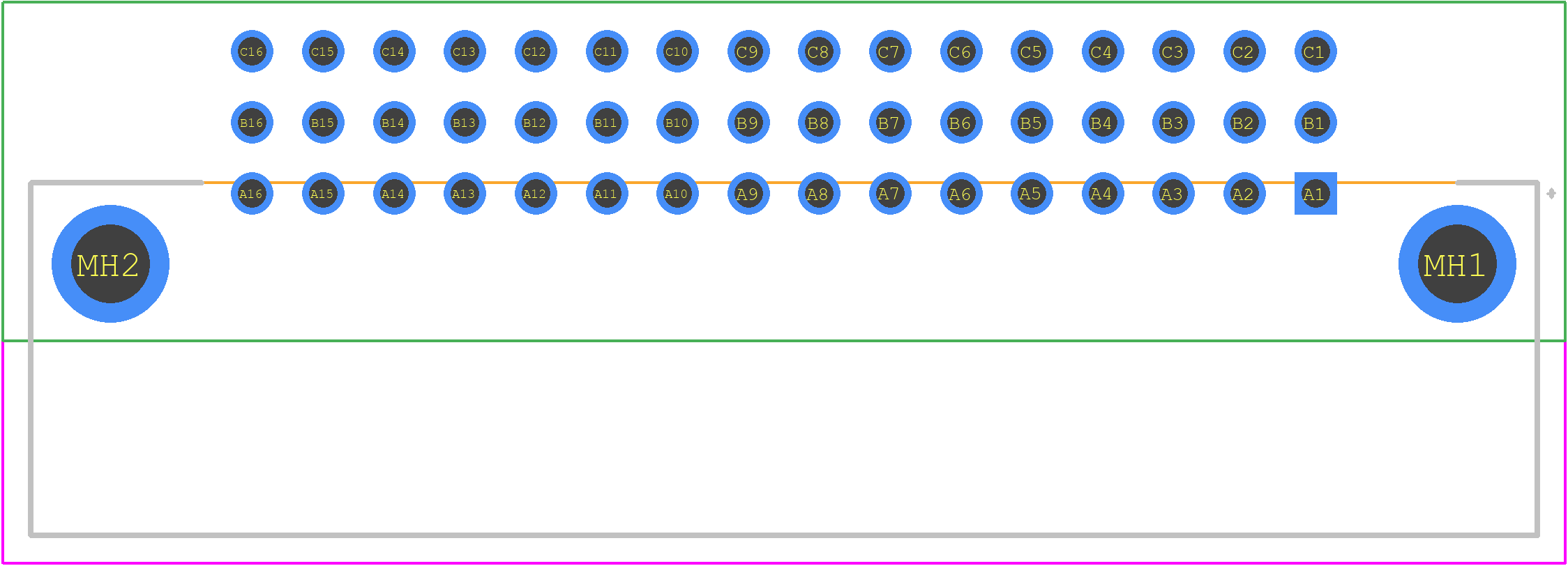 09233486951 - HARTING PCB footprint - Other - Other - 09233486951-2
