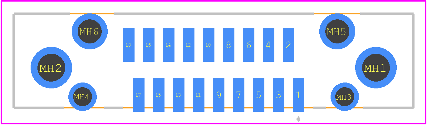 3880-B-18P - Hirose PCB footprint - Other - Other - 3880-B-18P-2