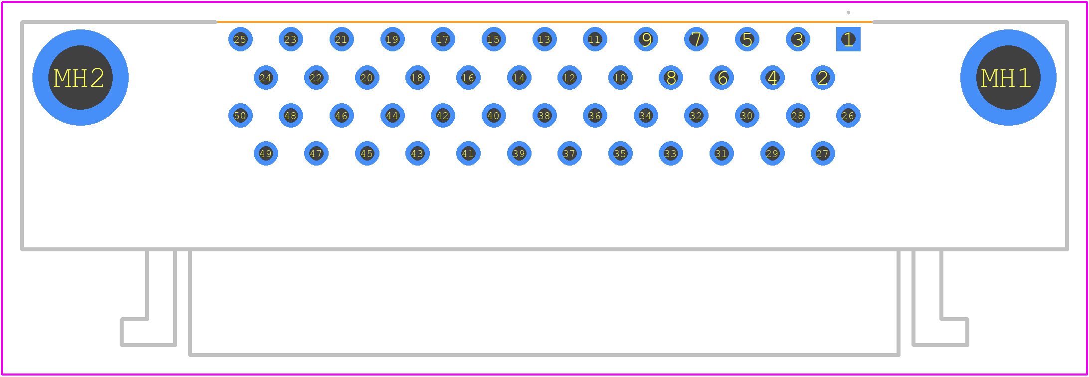 10250-5212PL - 3M PCB footprint - Other - Other - 10250-5212PL-1