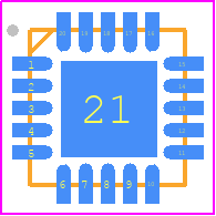 HPA02196RGRR - Texas Instruments PCB footprint - Quad Flat No-Lead - Quad Flat No-Lead - rgr-20