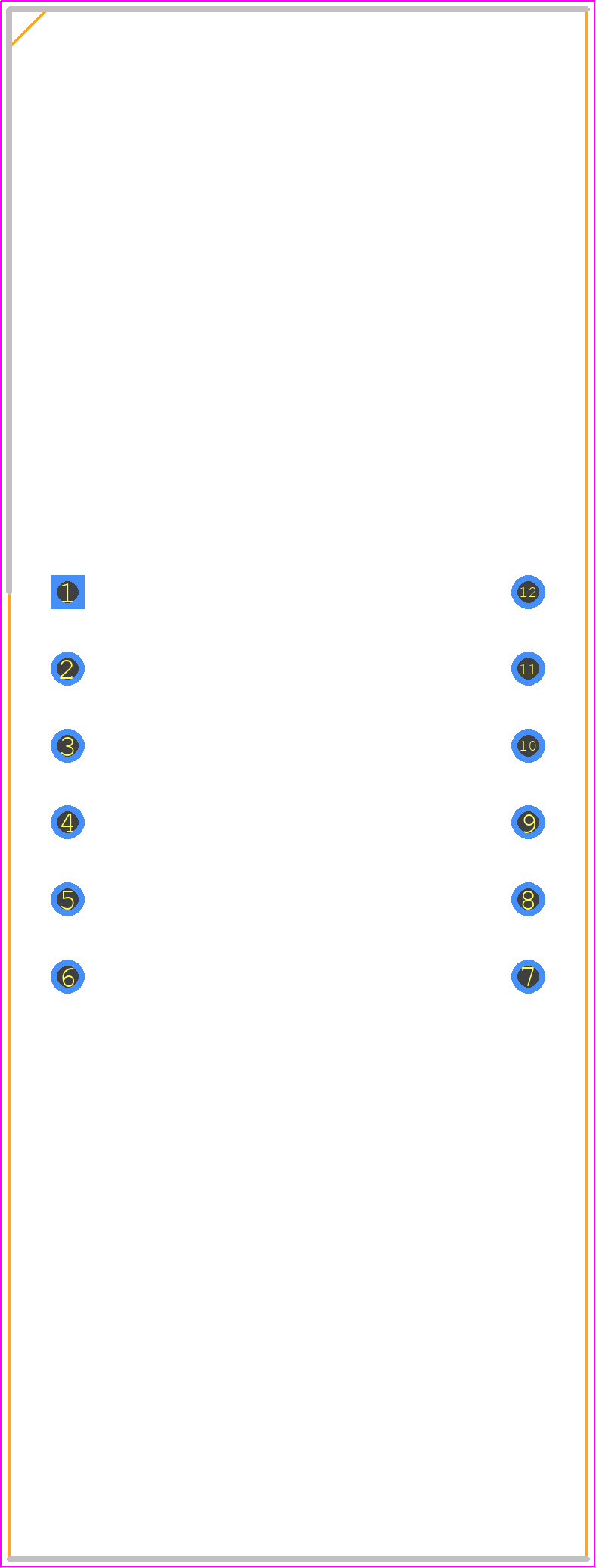 HDSP-B03E - Avago Technologies PCB footprint - Dual-In-Line Sockets - Dual-In-Line Sockets - HDSP-B01E