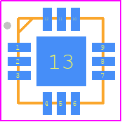 PAM8904EJPR - Diodes Incorporated PCB footprint - Quad Flat No-Lead - Quad Flat No-Lead - U-QFN3030-12 (Type A)