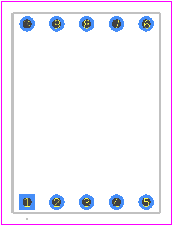 HDSP-5501 - Avago Technologies PCB footprint - Other - Other - 10-DIP_2024-1