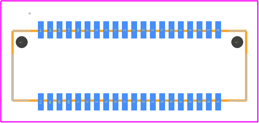 BTE-020-01-L-D-A - SAMTEC PCB footprint - Other - Other - BTE-020-01-L-D-A-2