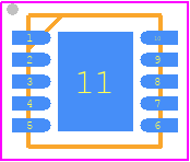 TPS61232DRCR - Texas Instruments PCB footprint - Small Outline No-lead - Small Outline No-lead - DRC (S-PVSON-N10) D-shape_1