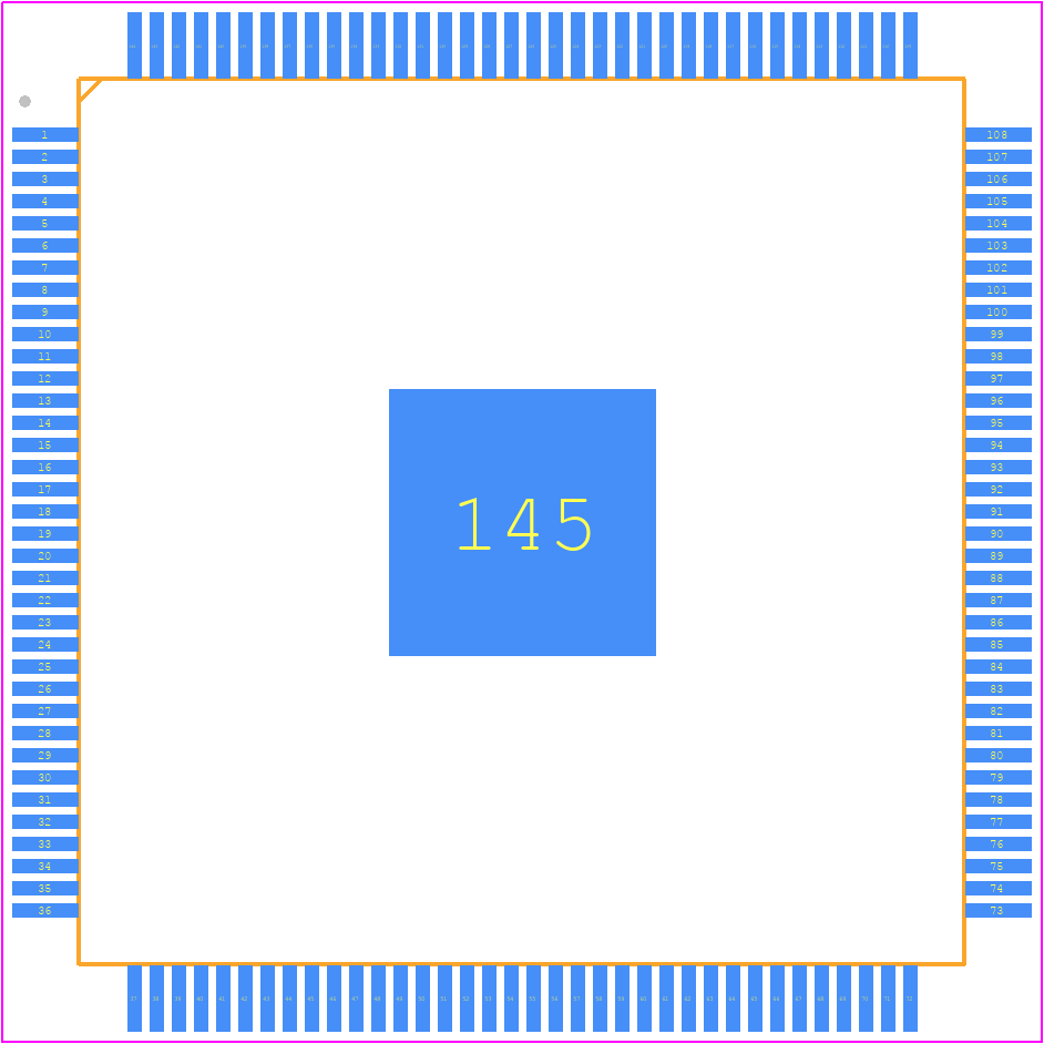 XC3S50AN-4TQG144I - AMD PCB footprint - Quad Flat Packages - Quad Flat Packages - tqfp144