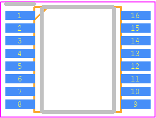 TC74HC4053AFT - Toshiba PCB footprint - Small Outline Packages - Small Outline Packages - TSSOP16