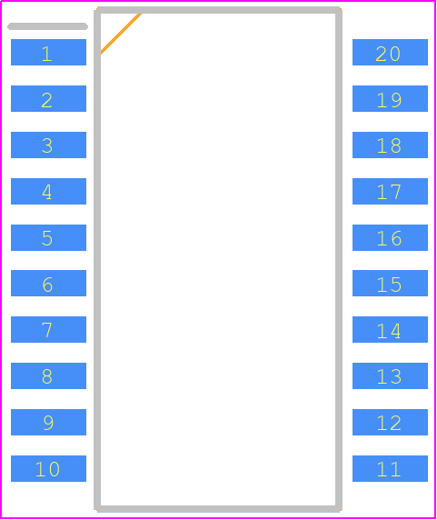 LM5116WG/NOPB - Texas Instruments PCB footprint - Small Outline Packages - Small Outline Packages - NAR0020A