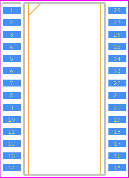 CY62256NLL-70SNXC - Infineon PCB footprint - Small Outline Packages - Small Outline Packages - CY62256NLL-70SNXC-1