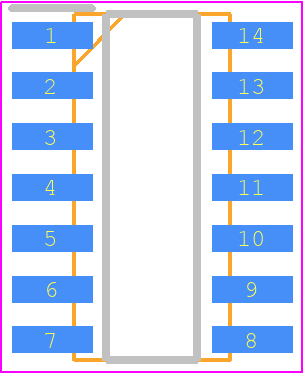 MC14070BDG - onsemi PCB footprint - Small Outline Packages - Small Outline Packages - SOIC−14 NB