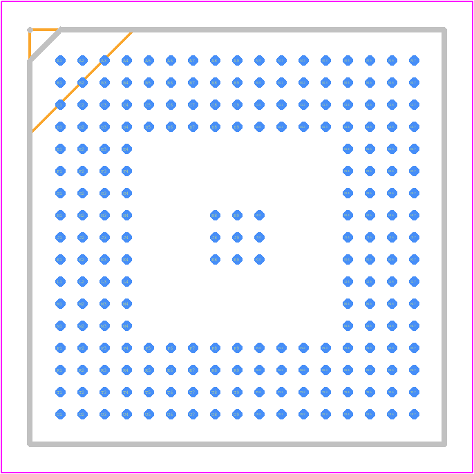 AT91SAM9N12-CUR - Microchip PCB footprint - BGA - BGA - 217-ball BGA Package