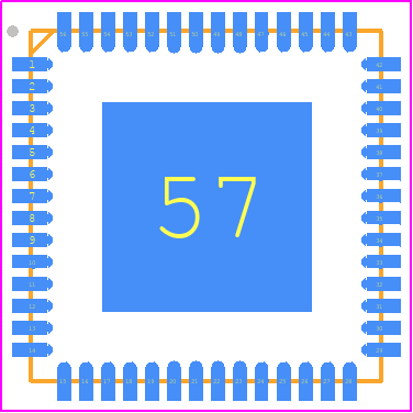 SN75DP122RTQT - Texas Instruments PCB footprint - Quad Flat No-Lead - Quad Flat No-Lead - RTQ0056A