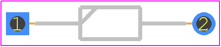 BAT85,113 - Nexperia PCB footprint - Diodes, Axial Diameter Horizontal Mounting - Diodes, Axial Diameter Horizontal Mounting - BAT85,113-9