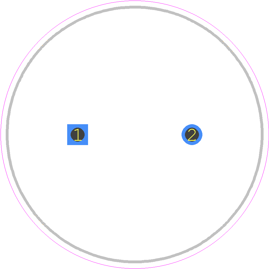 UVZ2V221MRD - Nichicon PCB footprint - Capacitor, Polarized Radial Diameter - Capacitor, Polarized Radial Diameter - 22 x 50 mm