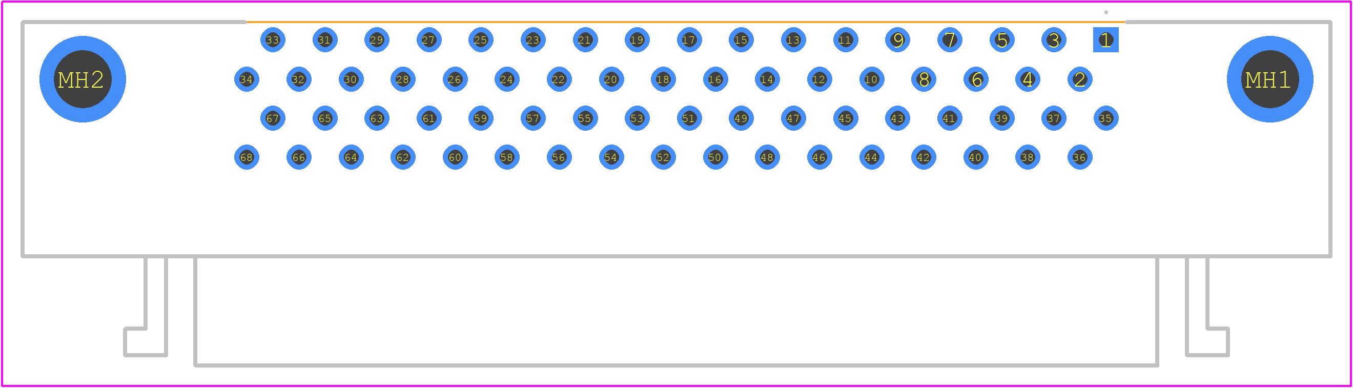 10268-55H3PC - 3M PCB footprint - Other - Other - 10268-55H3PC-1