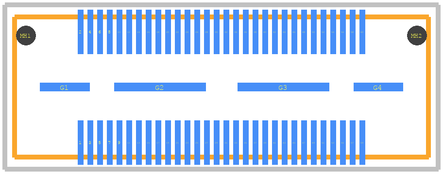 QSH-030-01-L-D-A - SAMTEC PCB footprint - Other - Other - QSH-030-01-x-D-A