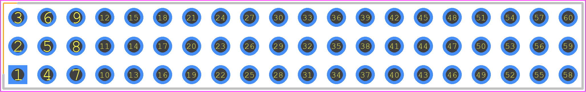 HTSW-120-07-G-T-LL - SAMTEC PCB footprint - Header, Vertical - Header, Vertical - HTSW-120-07-G-T-LL--