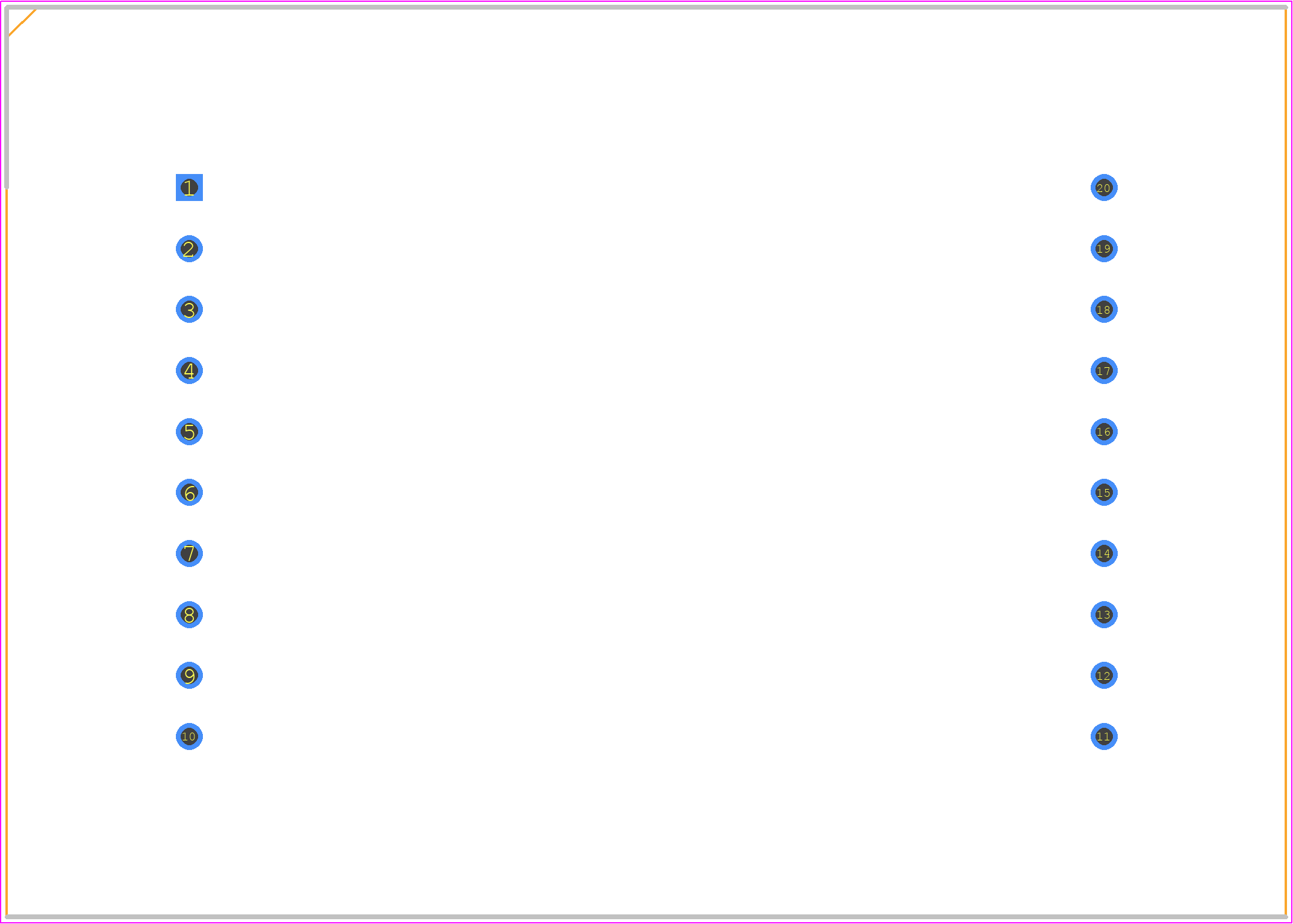 TBC20-11EGWA - Kingbright PCB footprint - Dual-In-Line Sockets - Dual-In-Line Sockets - 50mm (2.0 INCH) 5x7 DOT MATRIX DISPLAY