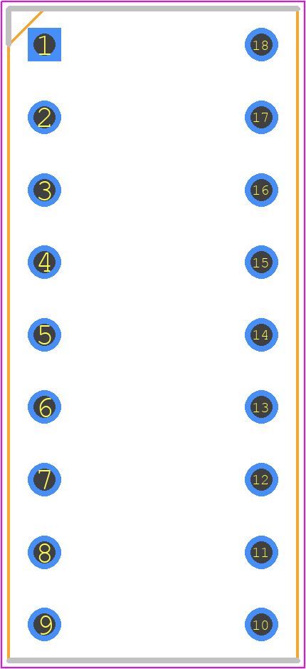 18-3518-10 - ARIES PCB footprint - Dual-In-Line Sockets - Dual-In-Line Sockets - 18-3518-10