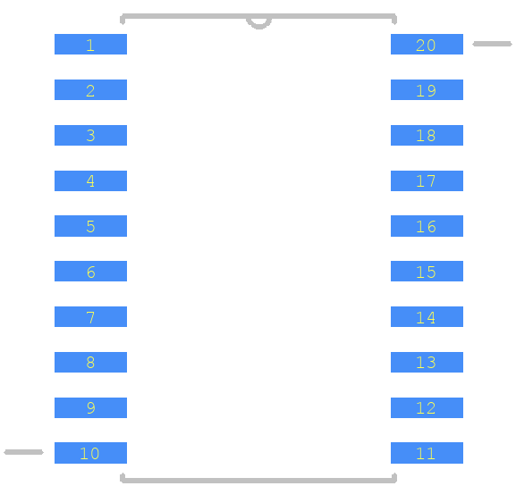 74ACT245SC - onsemi PCB footprint - Other - Other - SOIC127P1032X265-20N