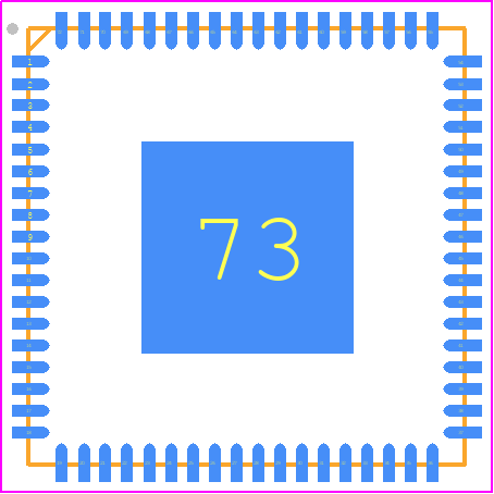 SII9022ACNUTR - Lattice Semiconductor PCB footprint - Quad Flat No-Lead - Quad Flat No-Lead - 72-Pin Package Dimensions