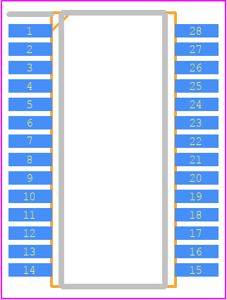 R5436T503BA-E2-FF - Ricoh PCB footprint - Small Outline Packages - Small Outline Packages - TSSOP-28