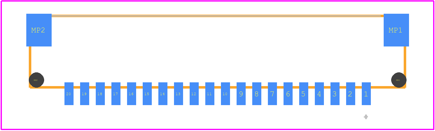 DF14-20P-1.25H(26) - Hirose PCB footprint - Other - Other - DF14-20P-1.25H(26)-3