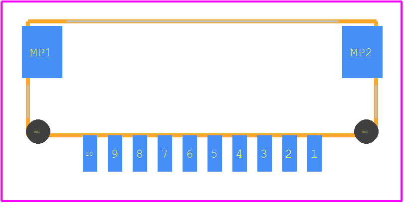 DF14-10P-1.25H(26) - Hirose PCB footprint - Other - Other - DF14-10P-1.25H(26)-3