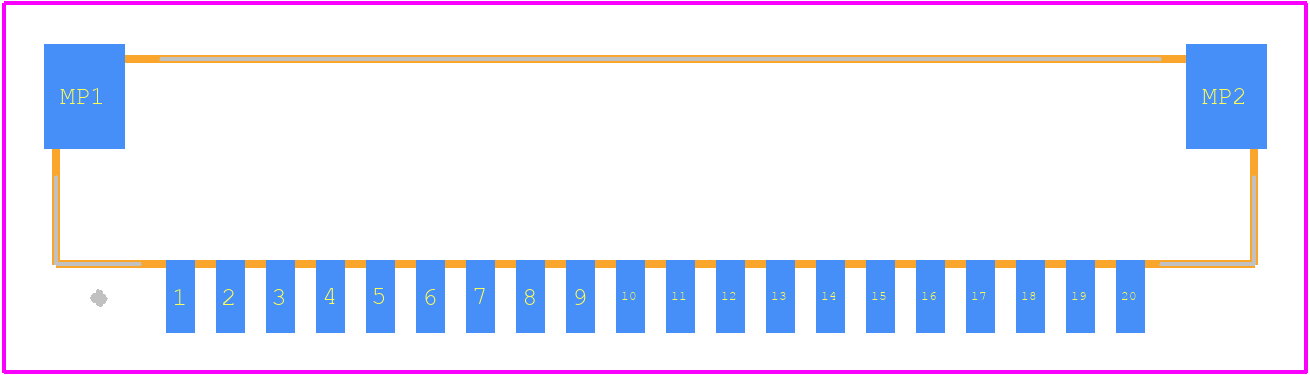 DF14A-20P-1.25H(25) - Hirose PCB footprint - Other - Other - DF14A-20P-1.25H(25)-2