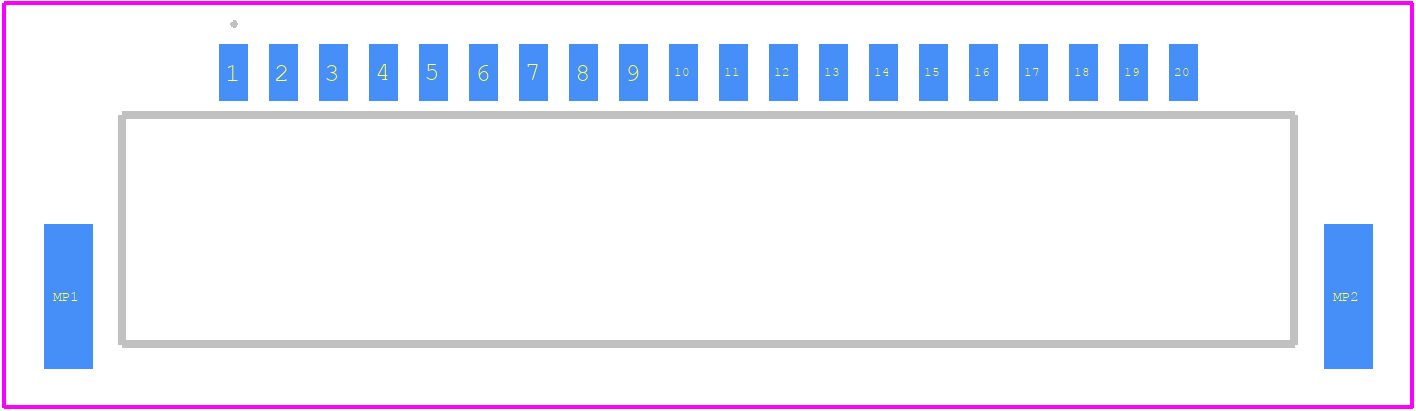 DF14H-20P-1.25H(56) - Hirose PCB footprint - Other - Other - DF14H-20P-1.25H(56)-2