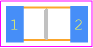 RCV1206220KFKEA - Vishay PCB footprint - Resistor Chip - Resistor Chip - RCV1206